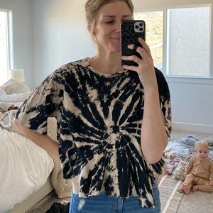 Tie Dye Peplum Top